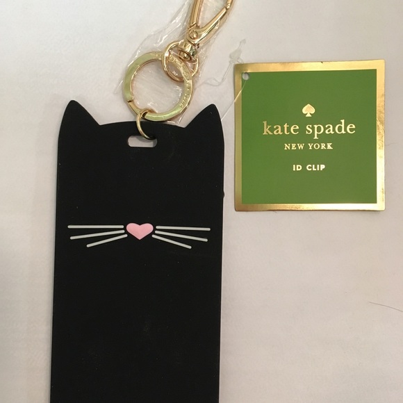 🆕KATE SPADE ♠️-CAT ID CLIP / LUGGAGE TAG KEYCHAIN - Picture 5 of 8